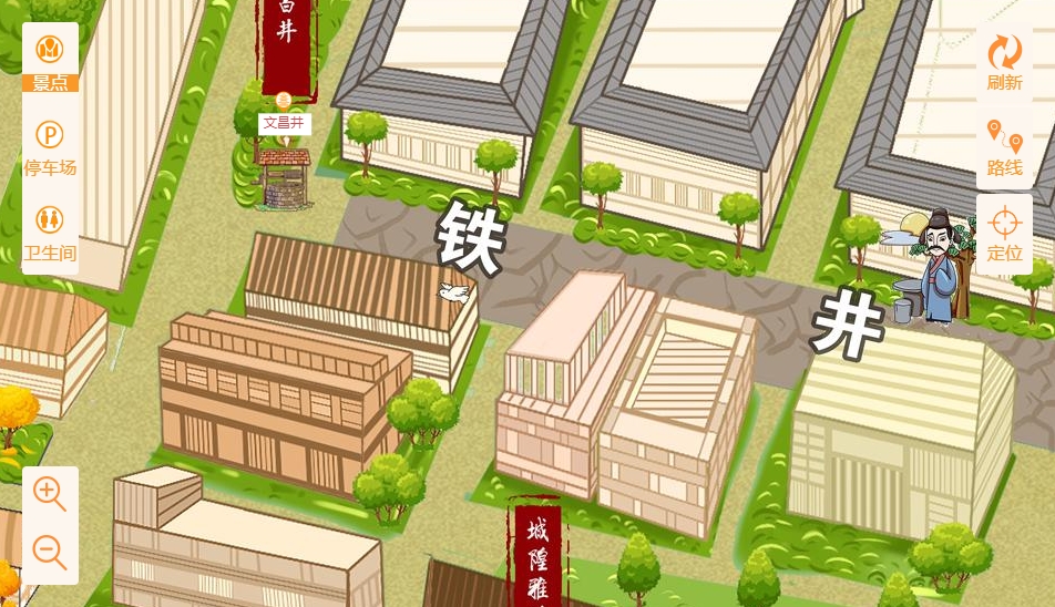 开福智慧景区：手绘地图与语音导览的完美融合